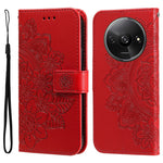 For Xiaomi Redmi A3 4G / Poco C61 4G Case Floral Pattern PU Leather Wallet Stand Phone Cover