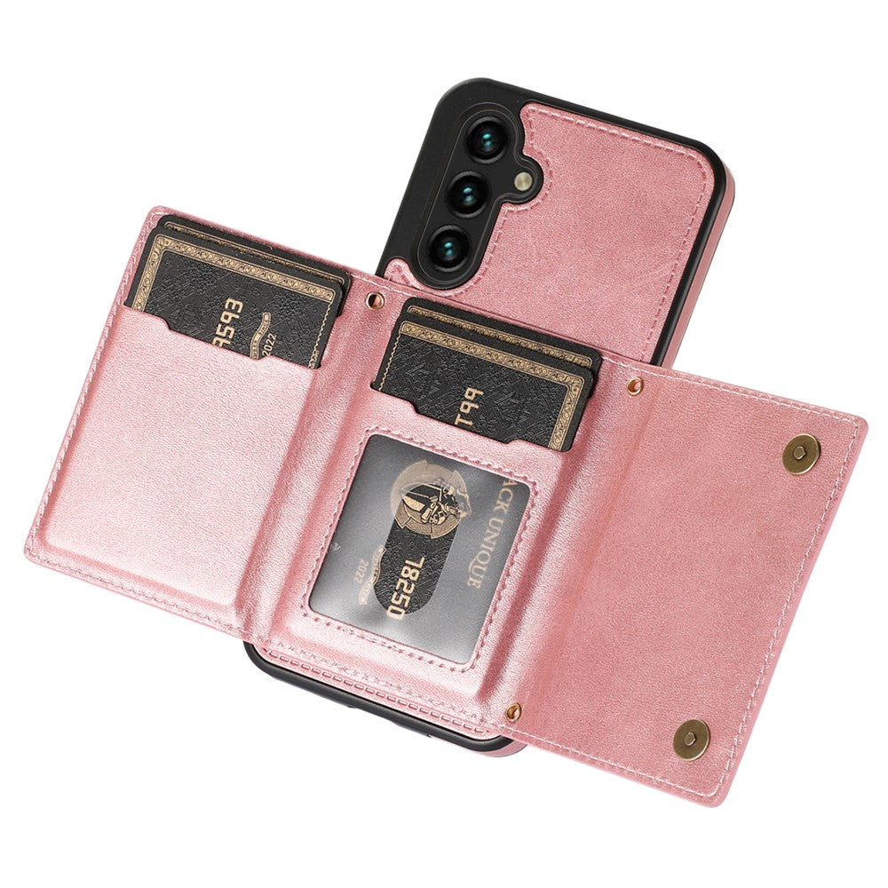 Samsung Galaxy A14 5G / 4G-skal RFID-blockerande plånbok läderbelagt TPU-mobilskal