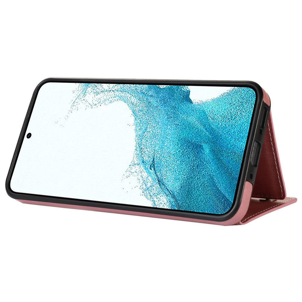 Samsung Galaxy A14 5G / 4G-skal RFID-blockerande plånbok läderbelagt TPU-mobilskal