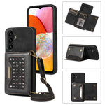 Samsung Galaxy A14 5G / 4G-skal RFID-blockerande plånbok läderbelagt TPU-mobilskal