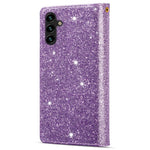Til Samsung Galaxy A24 4G (162.1 x 77.6 x 8.3mm) Etui Pung Stjernehimmel Udskåret Lædercover
