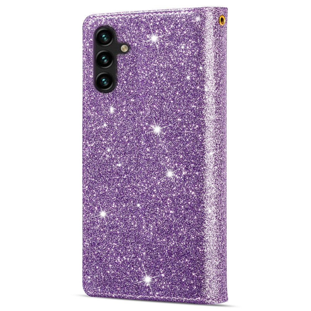 Til Samsung Galaxy A24 4G (162.1 x 77.6 x 8.3mm) Etui Pung Stjernehimmel Udskåret Lædercover