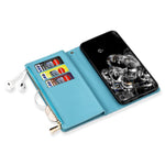 For Samsung Galaxy A15 4G / 5G Case Zipper Pocket PU Leather Wallet Glittery Phone Cover