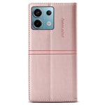 Xiaomi Redmi Note 13 Pro 5G / Poco X6 5G-skal i PU-läder, plånbok, fällbart mobilfodral