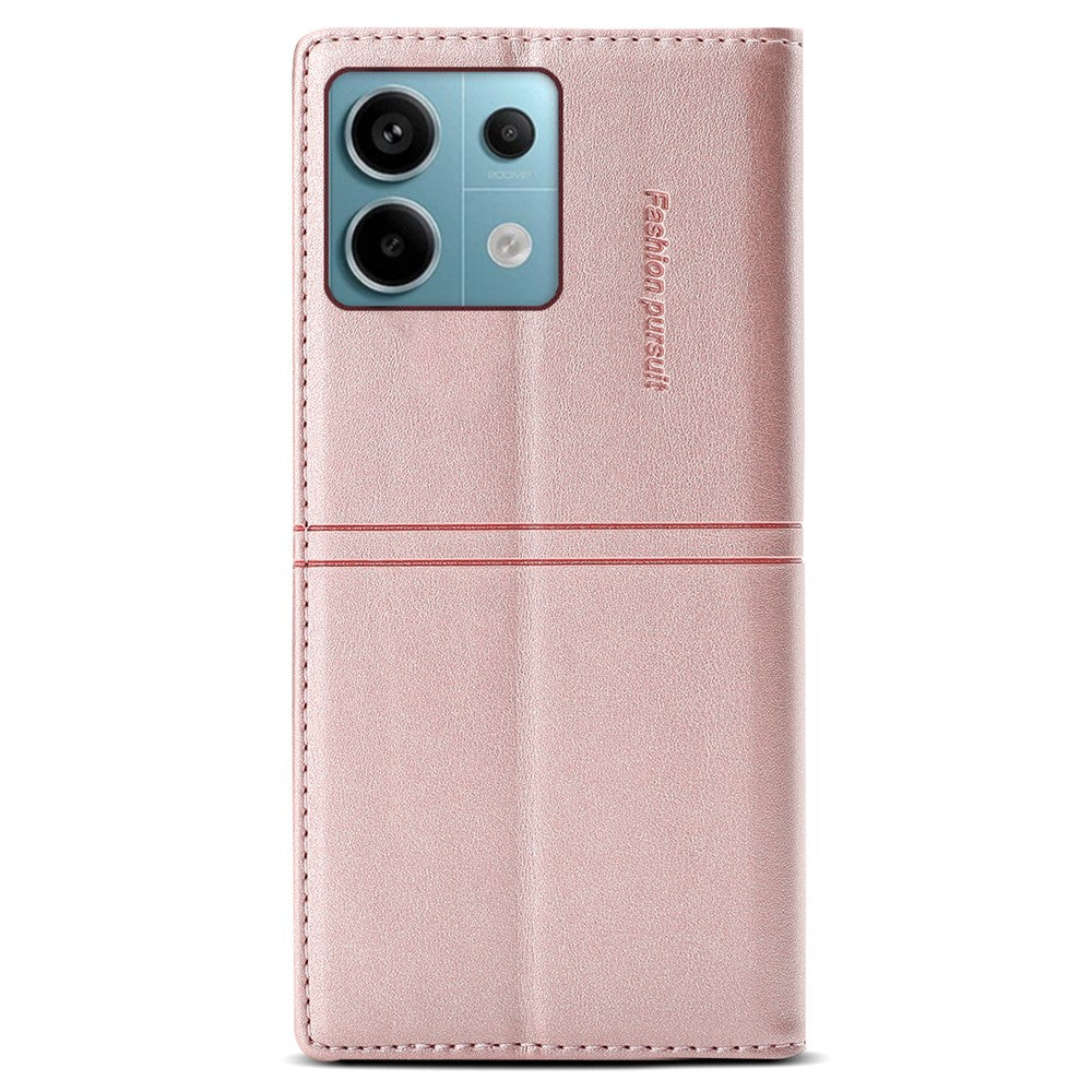 Xiaomi Redmi Note 13 Pro 5G / Poco X6 5G-skal i PU-läder, plånbok, fällbart mobilfodral