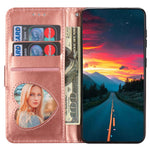 For Xiaomi Redmi Note 13 5G Case Stand Glitter Phone Leather Cover Zipper Pocket