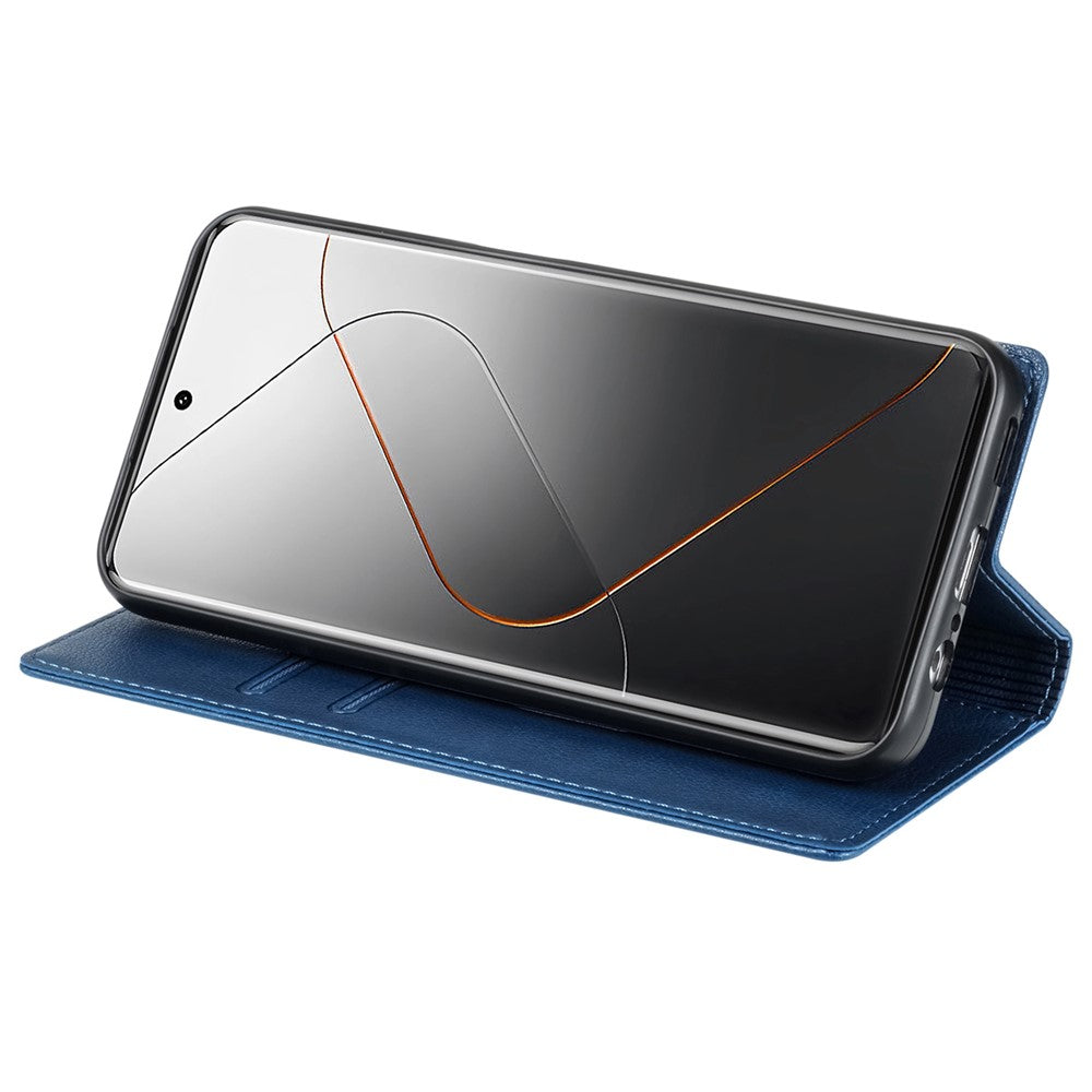 BKS-001 För Xiaomi Redmi Note 13 5G Skal Fallsäkert Läderfodral med Magnetstängning