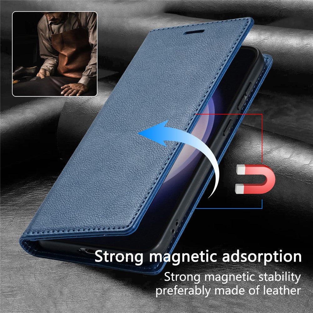 BKS-001 För Xiaomi Redmi Note 13 5G Skal Fallsäkert Läderfodral med Magnetstängning