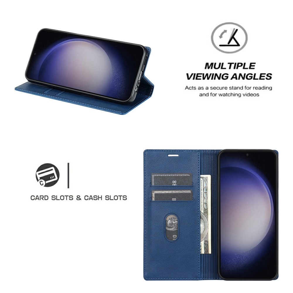 BKS-001 For Xiaomi Redmi Note 13 5G Case Drop-resistant Leather Cover with Magnetic Closure