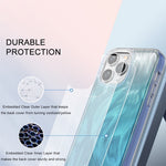 Til iPhone 11 Pro Max PC+TPU-etui med fjerner med gradientmønster og stødsikker bagside
