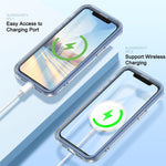 For iPhone 12 / 12 Pro Gradient Case PC+TPU Phone Cover with PET Screen Protector