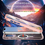 For iPhone 14 Case Compatible with MagSafe PC + TPU Clear Phone Cover with PET Screen Film