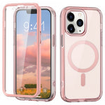 For iPhone 11 Pro Max Case Compatible with MagSafe PC + TPU Clear Phone Cover with PET Screen Film