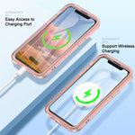 For iPhone 11 Pro Max Case Compatible with MagSafe PC + TPU Clear Phone Cover with PET Screen Film