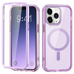 For iPhone 11 Pro Max Case Compatible with MagSafe PC + TPU Clear Phone Cover with PET Screen Film