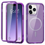For iPhone 11 Pro Max Case Compatible with MagSafe PC + TPU Clear Phone Cover with PET Screen Film