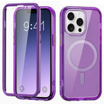 Til iPhone 12 / 12 Pro etui kompatibelt med MagSafe PC + TPU gennemsigtigt telefoncover med PET skærmfilm