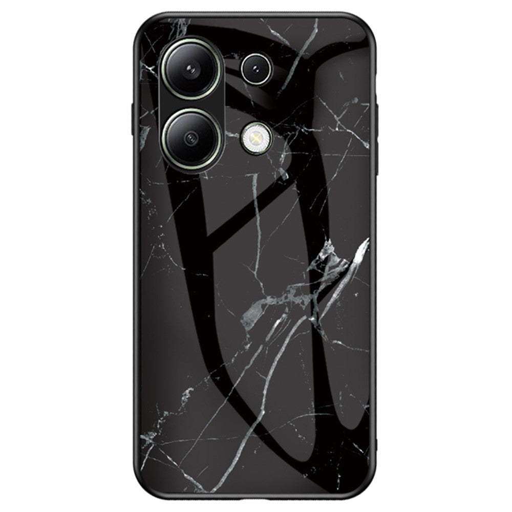 Xiaomi Redmi Note 13 4G Anti-fall-mobilskal Härdat glasfodral Marmormönster mobilskal