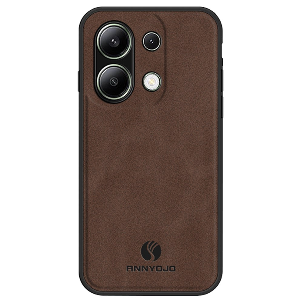 ANNYOJO För Xiaomi Redmi Note 13 4G Skal Läder+PC+TPU Stötdämpande mobilskal