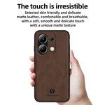 ANNYOJO För Xiaomi Redmi Note 13 4G Skal Läder+PC+TPU Stötdämpande mobilskal