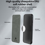 ANNYOJO För Xiaomi Redmi Note 13 4G Skal Läder+PC+TPU Stötdämpande mobilskal
