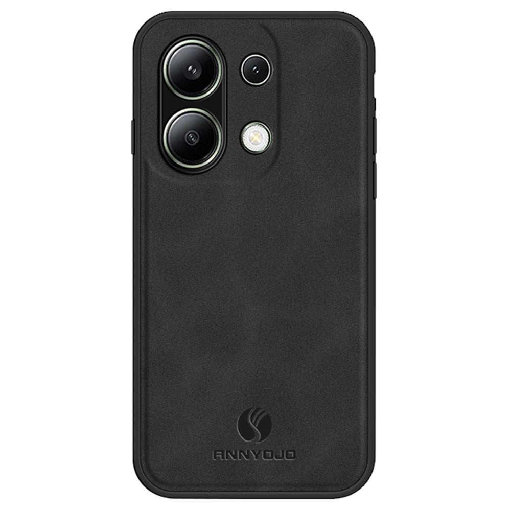ANNYOJO För Xiaomi Redmi Note 13 4G Skal Läder+PC+TPU Stötdämpande mobilskal