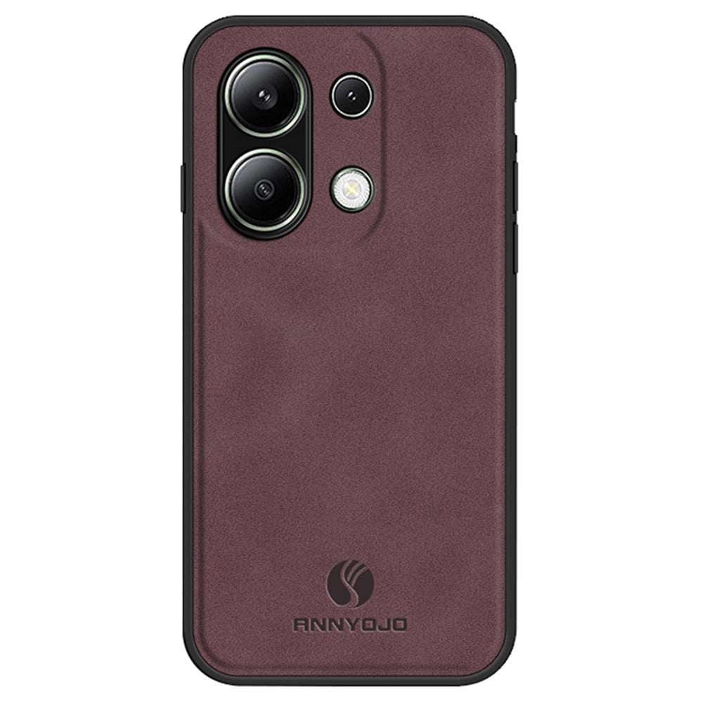 ANNYOJO För Xiaomi Redmi Note 13 4G Skal Läder+PC+TPU Stötdämpande mobilskal