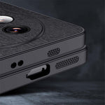 Xiaomi 14 Ultra-skal med PU-läderbeläggning av PC+TPU och trästruktur.