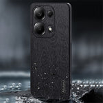 For Xiaomi Redmi Note 13 Pro 4G / Poco M6 Pro 4G Case Wood Texture Shockproof Phone Guard Cover