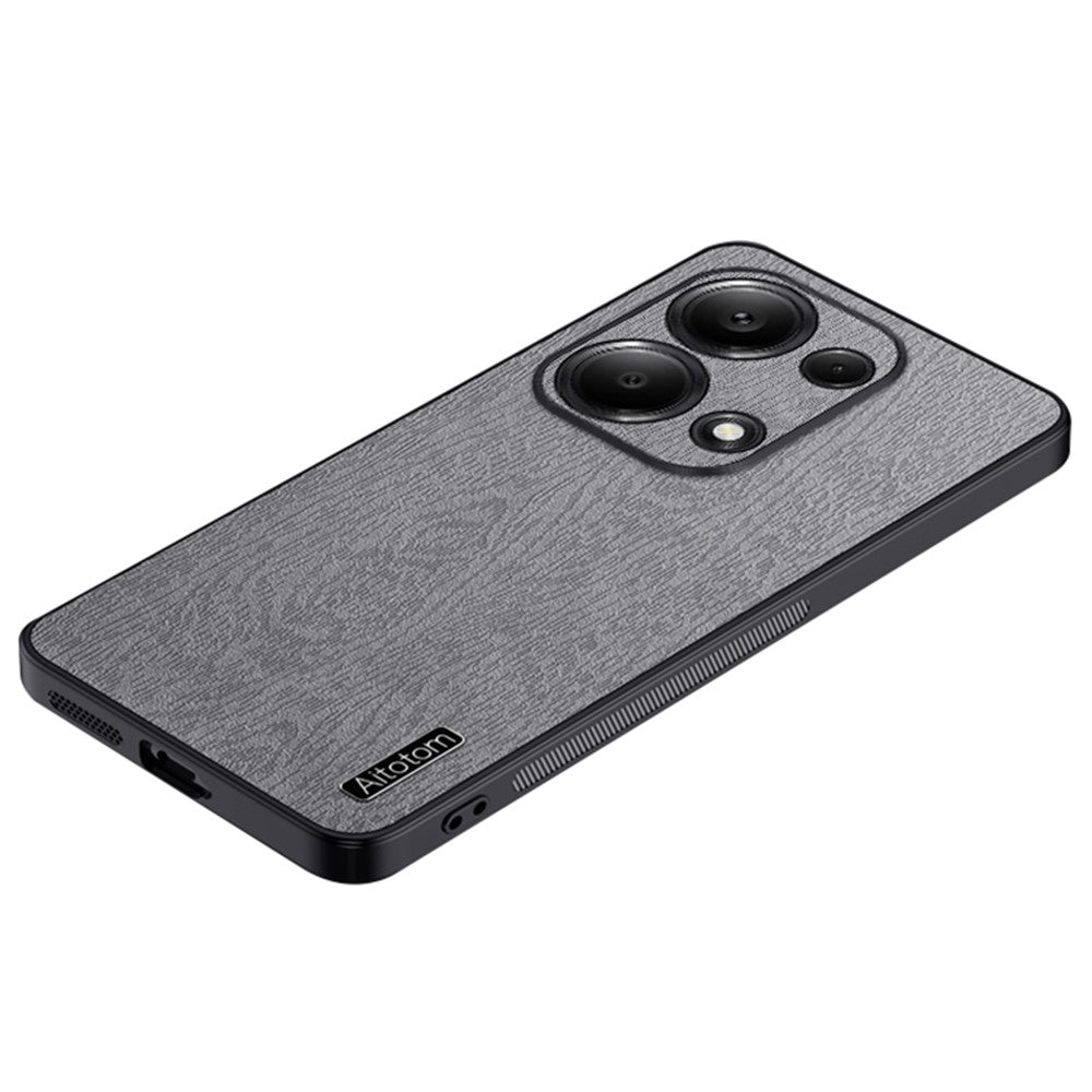 For Xiaomi Redmi Note 13 Pro 4G / Poco M6 Pro 4G Case Wood Texture Shockproof Phone Guard Cover
