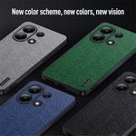For Xiaomi Redmi Note 13 4G Case Wood Texture Leather Coated PC+TPU Phone Cover