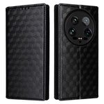 For Xiaomi 14 Ultra Leather Case Rhombus Imprinted Flip Stand Phone Protector