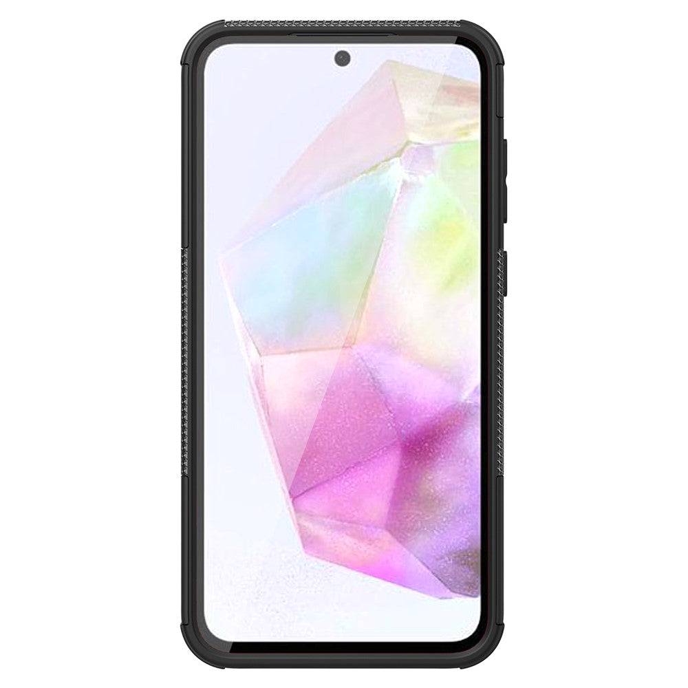 For Samsung Galaxy A35 5G Case Tire Pattern PC+TPU Kickstand Phone Cover
