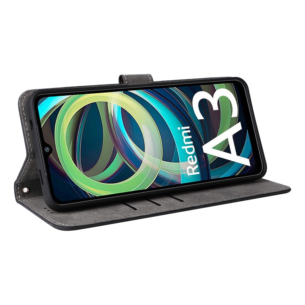 For Xiaomi Redmi A3 4G / Poco C61 4G Case RFID Blocking Wallet PU Leather Stand Phone Cover