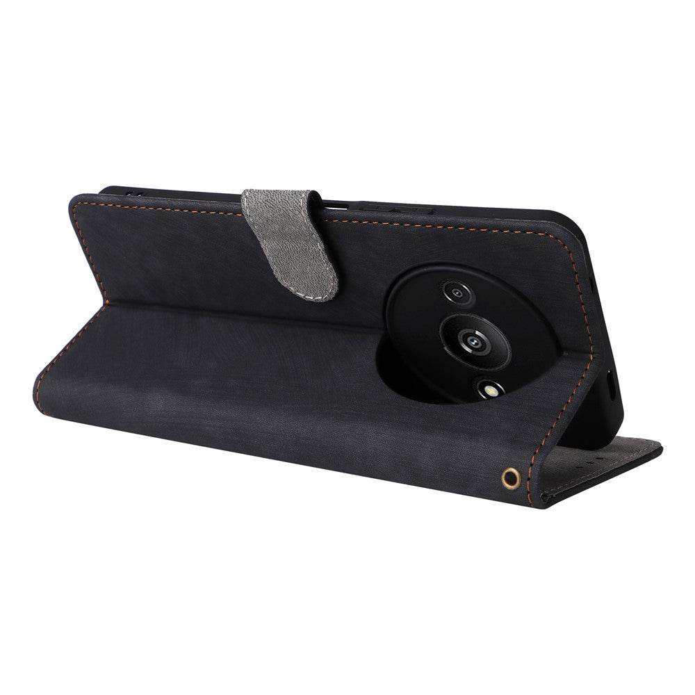 For Xiaomi Redmi A3 4G / Poco C61 4G Case RFID Blocking Wallet PU Leather Stand Phone Cover
