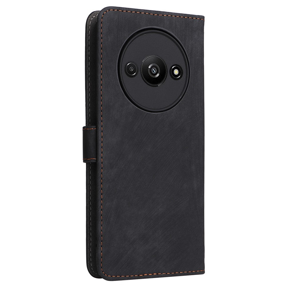 For Xiaomi Redmi A3 4G / Poco C61 4G Case RFID Blocking Wallet PU Leather Stand Phone Cover