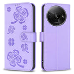 For Xiaomi Redmi A3 4G / Poco C61 4G Case Lucky Clover Leather Flip Phone Cover