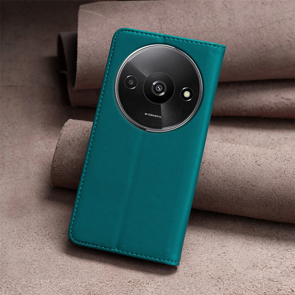 BINFEN COLOR BF18 For Xiaomi Redmi A3 4G / Poco C61 4G Case PU Leather Magnetic Closure Flip Phone Cover