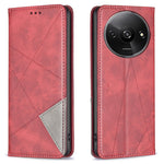 For Xiaomi Redmi A3 4G / Poco C61 4G Case with Card Slots PU Leather Rhombus Phone Cover