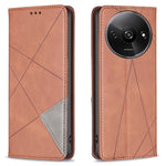 For Xiaomi Redmi A3 4G / Poco C61 4G Case with Card Slots PU Leather Rhombus Phone Cover