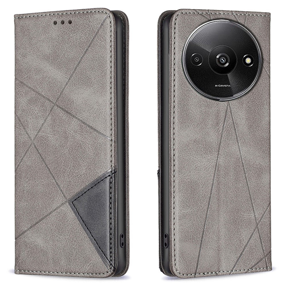 For Xiaomi Redmi A3 4G / Poco C61 4G Case with Card Slots PU Leather Rhombus Phone Cover