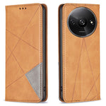 For Xiaomi Redmi A3 4G / Poco C61 4G Case with Card Slots PU Leather Rhombus Phone Cover