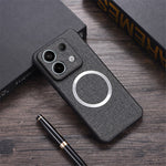 Xiaomi Redmi Note 13 Pro 5G / Poco X6 5G Mobilskal Tygtextur Magnetiskt Skal
