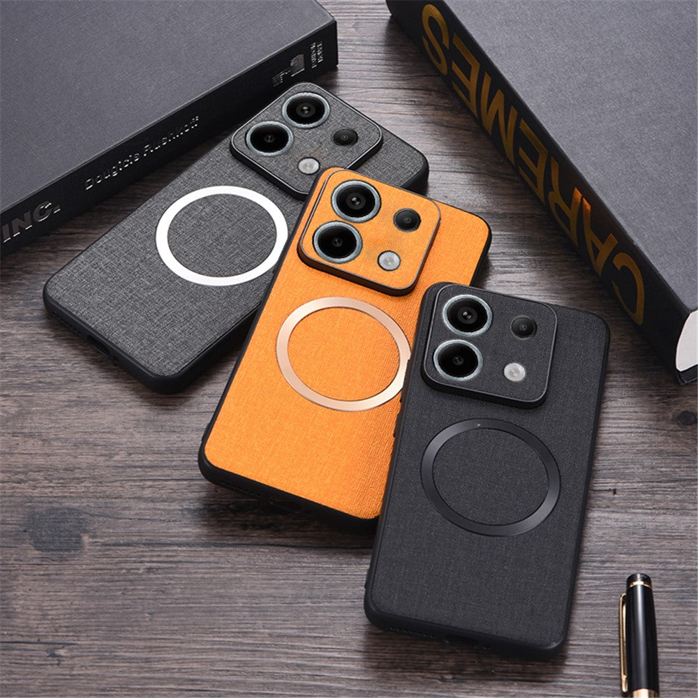 Xiaomi Redmi Note 13 Pro 5G / Poco X6 5G Mobilskal Tygtextur Magnetiskt Skal