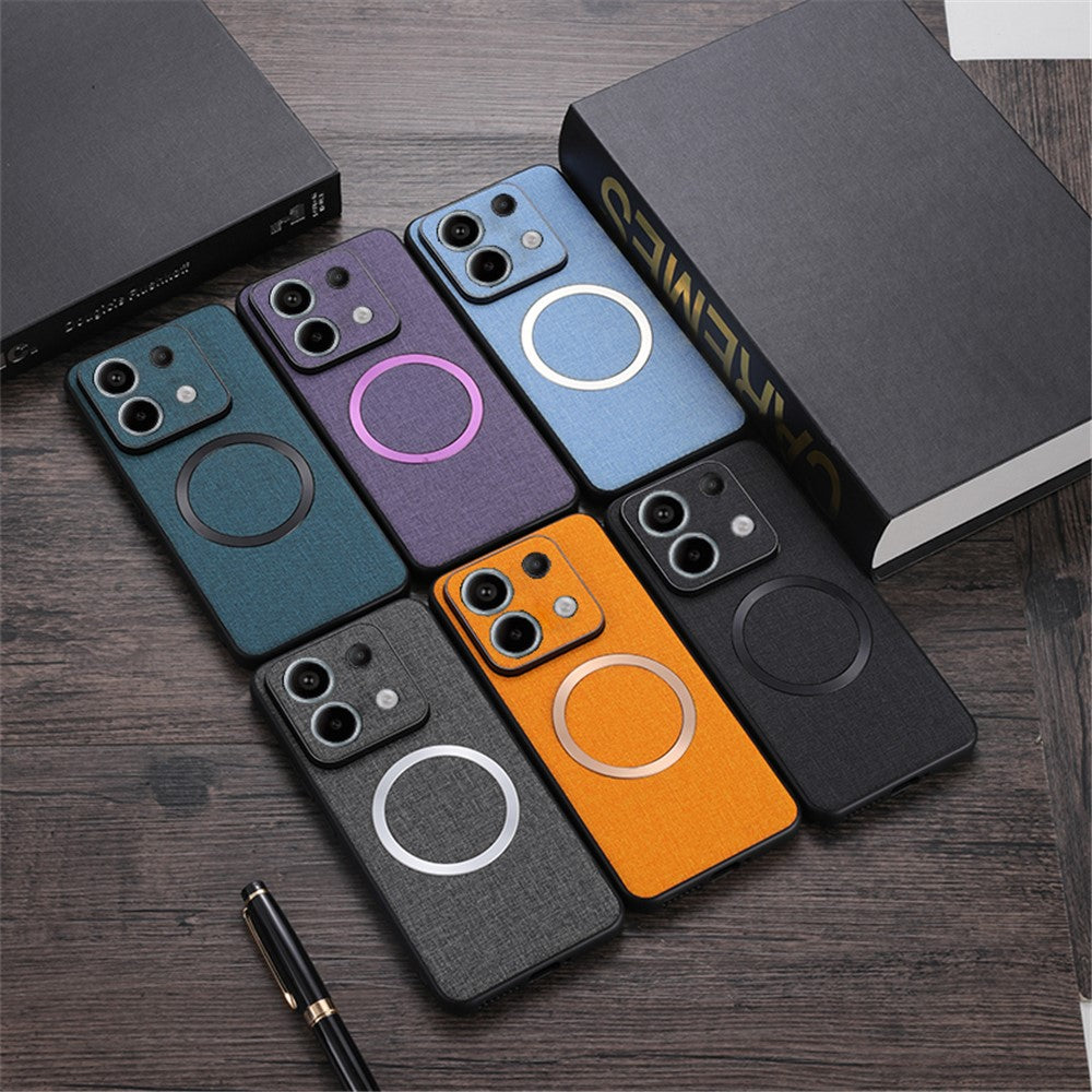 Xiaomi Redmi Note 13 Pro 5G / Poco X6 5G Mobilskal Tygtextur Magnetiskt Skal