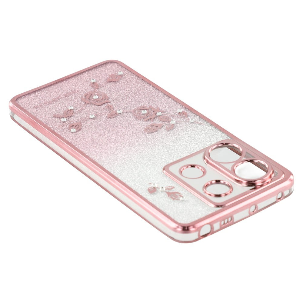 KADEM For Xiaomi Redmi Note 13 Pro 5G / Poco X6 5G Case Flower Pattern TPU Cover with Lanyard