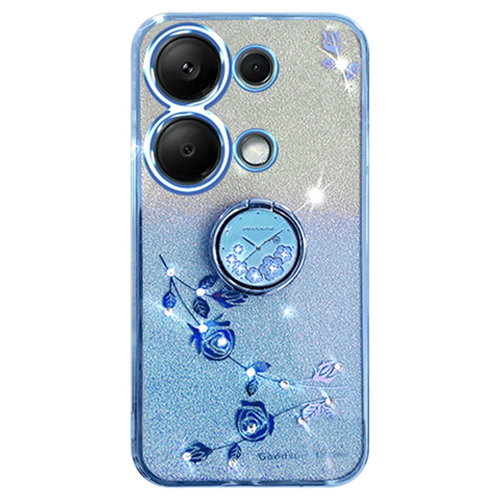 KADEM För Xiaomi Redmi Note 13 5G Mobilskal Glitter TPU-skydd med Ringstativ