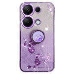 KADEM För Xiaomi Redmi Note 13 5G Mobilskal Glitter TPU-skydd med Ringstativ