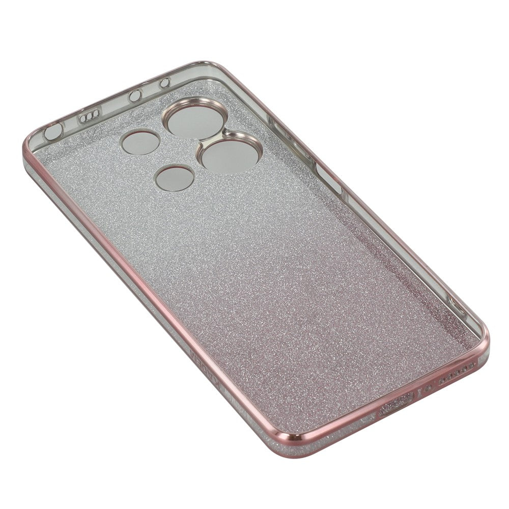 KADEM För Xiaomi Redmi Note 13 4G TPU-skal Glitter Glitter Mobilskal med Snodd