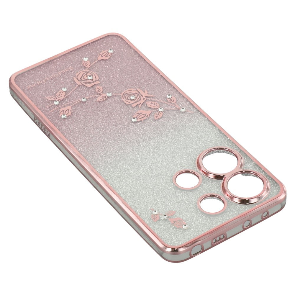 KADEM For Xiaomi Redmi Note 13 4G Cell Phone Case Glitter Gradient Ring Kickstand TPU Cover